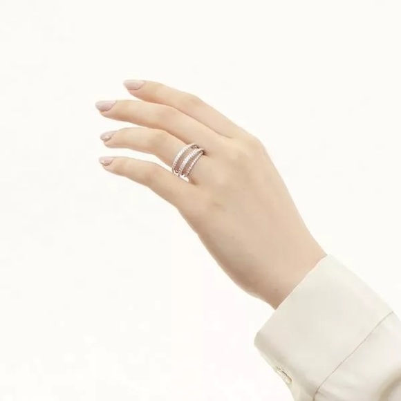 New Women’s 925 Silver Multi Layer Diamond Ring - Picture 5 of 5